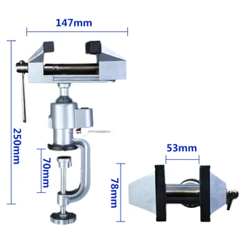 

Vises Bench Swivel W/ Clamp 3" Tabletop Vise Tilt Rotates 360° Work Bench Tool High Quality