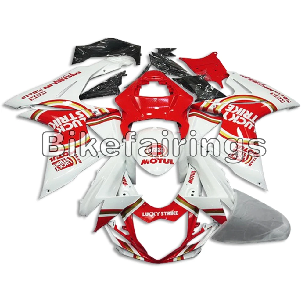 Лаки Страйк красно-белые капоты для Suzuki 2011 12 13 14 GSXR600 GSXR750 K11, 11, 12, 13, 14, 15, 16 лет abs Кузов комплект