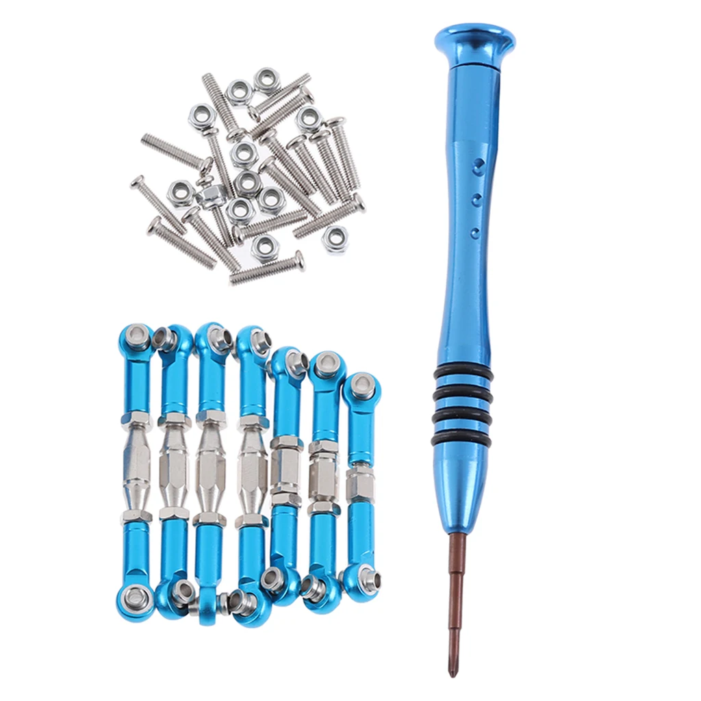 1/Set Adjustable Pull Rods Set for WLtoys 144001 RC Buggy Upgrade Parts