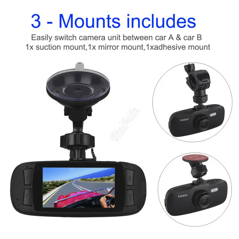 VIOFO G1W-S HD 1080P супер конденсатор Novatek96650 IMX323 Автомобильный видеорегистратор