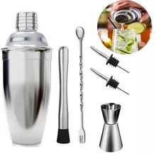 Нержавеющая сталь шейкер смеситель пейте бармен инструменты для смешивания мартини бар комплект