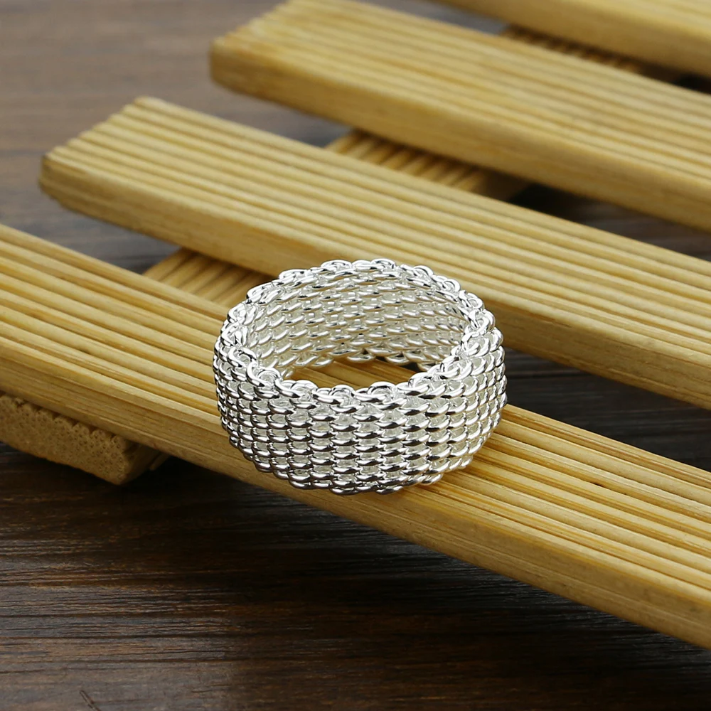 Женское кольцо из серебра 925 пробы с плетением|ring female|925 sterling silver ringring |