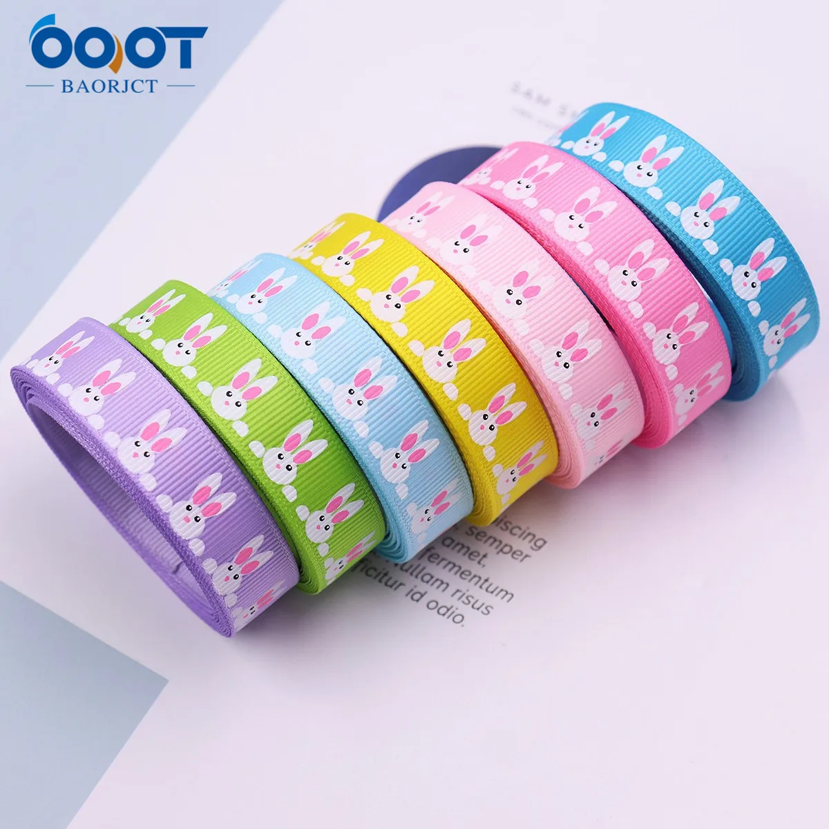 Easter Series Flash Printed Grosgrain Ribbons,16mm 10Yards M-211109-2078 Gift Wrap Bow Cap DIY Accessories Decorations