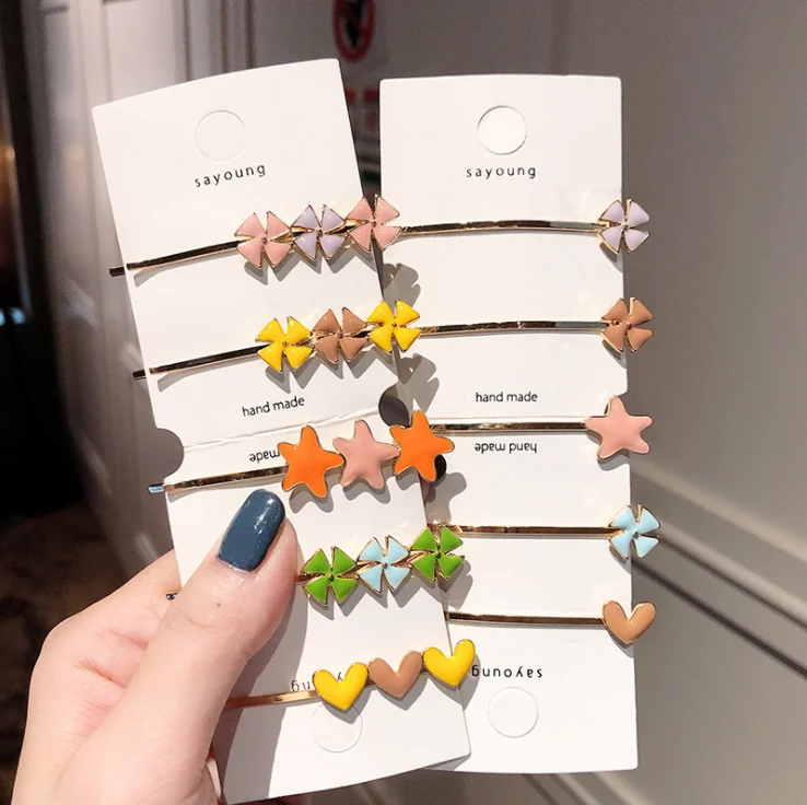 2 шт./компл. цветные заколки в виде морской звезды заколка для волос девочек
