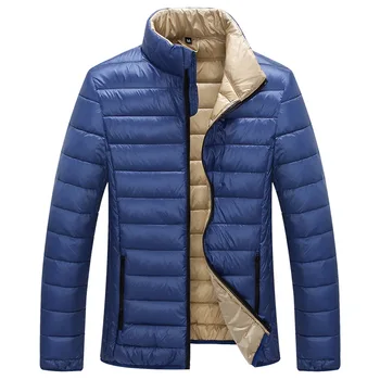 

Goose Down Jacket Puffer Jacket Men Northface Stand Collar Short Zipper Autumn Winter Leisure Duck Down Coat