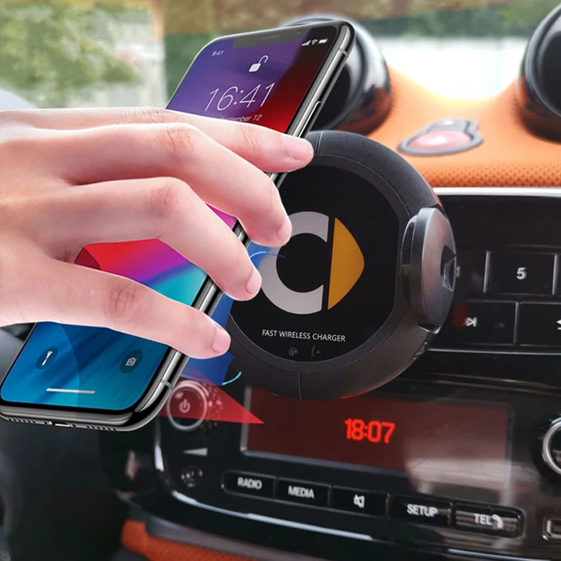 車のスタイリングワイヤレス充電器ナビゲーション携帯電話ブラケットホルダースマート451 453フォーツーフォーフォーアクセサリー Gps Stand Aliexpress
