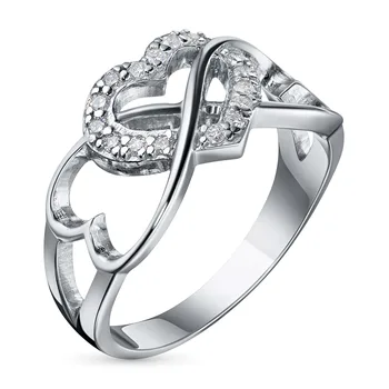 

White gold ring with diamonds