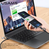 USAMS 60w USB C PD Fast Charger 4 in 1 USB Type C To Type C Lightning Cable for Iphone 12 pro max ipad pro Samsung huawei Xiaomi Tablets
