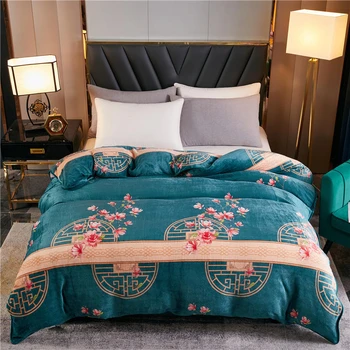 

Winter Thick Velvet Duvet Cover Soft Comfortable Double-sided Printing Warm Breathable Quilt Cover Comforter Cover