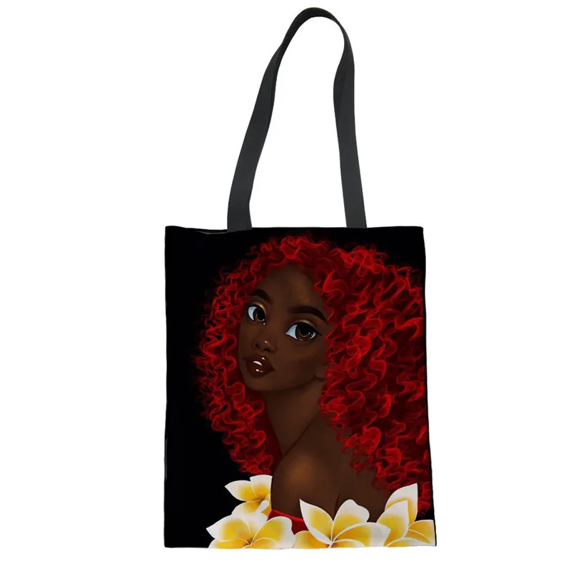 Женские холщовые сумки в африканском стиле, женские сумки-шопперы, эко складные женские льняные сумки для покупок - Цвет: Z5245Z22