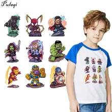 Мультяшные нашивки с Суперменом, термонаклейки для одежды, термонаклейки, моющиеся нашивки на заказ