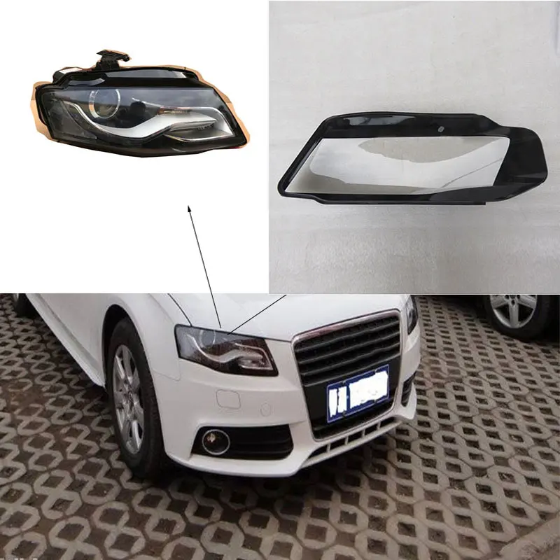 Крышка для передних фар прозрачная маска Audi A4 B8 2008 2012|Абажуры| |