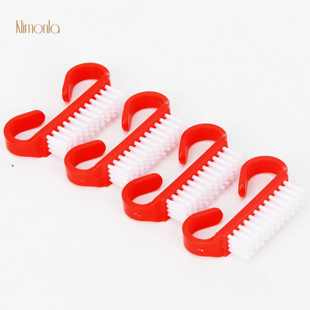 

50Pcs Red Nail Brushes Fingernail Cleaning Tool Manicure Pedicure Soft Remove Dust Small Angle Nail Art Clean Brush Beauty Tools