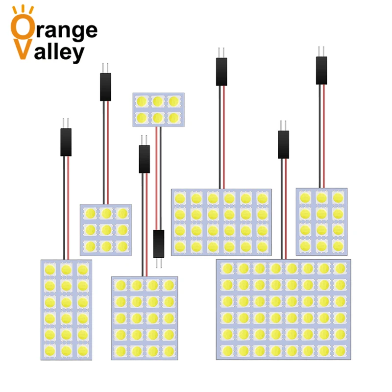 50 шт. гирлянда T10 6 9 12 18 24 48 светодиосветодиодный 5050 SMD Автомобильные внутренние