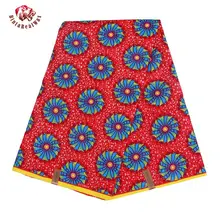 Анкара полиэстер воск принты ткань bintareal waxвысокое качество 6 ярдов африканская ткань для вечерние платья FP6009