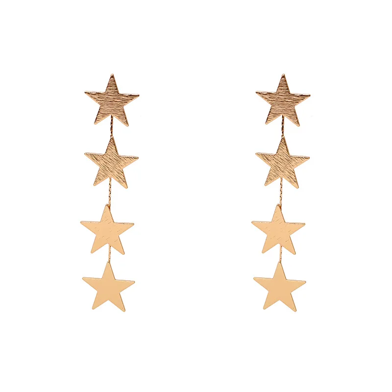 Серьги подвески в виде звезды с длинными кисточками серьги подвеской из золота