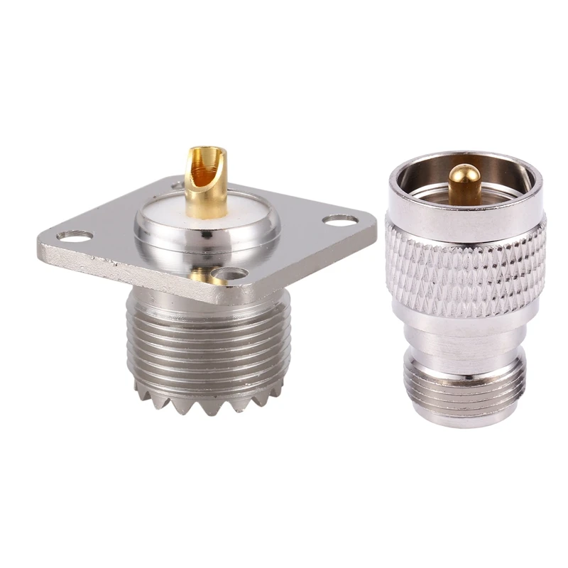 1 Pcs UHF Male PL259 To N Female M/F Straight Coax RF Adapter &amp SO-239 Jack Square Shape Solder Cup Connec | Электроника