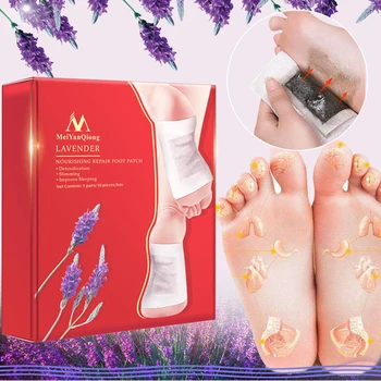 

MeiYanQiong20pcs Lavender Detox Foot Patches Pads Nourishing Repair Foot Patch Improve Sleep Quality Slimming Patch Loss Weight