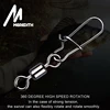 MEREDITH 50PCS Pike Fishing Accessories Connector Pin Bearing Rolling Swivel Stainless Steel Snap Fishhook Lure Swivels Tackle 3