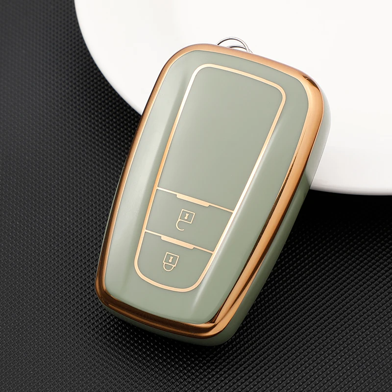 TPU copertura chiave dell'automobile 2 3 caso pulsante per Toyota Camry CHR CH-R Prius Corolla RAV4 Prado 2017 2018 2019 portachiavi senza chiave - H4a0a877f75e84283a0cc05f12946b3bfa