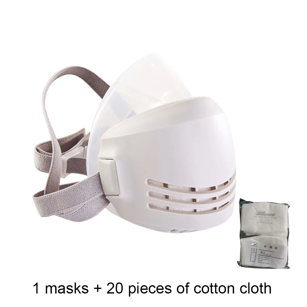 

Anti Fog Haze KN95 Cotton Washable Reusable Mouth Cover Air Purifying Dust Mask Silicone #323