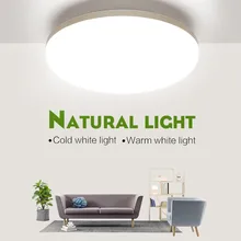 Luminária de teto led para sala de estar, 18w 24w 36w 48w, luz fria, quente, branca natural