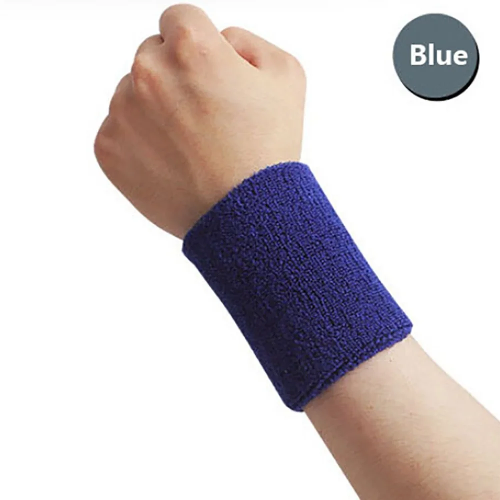 ALBREDA 15*7,5 см 1 полиэстер/хлопок эластичный бинт ручной тренажерный спортивный браслет напульсник с запахом фитнес теннис polsini бандаж - Цвет: Blue