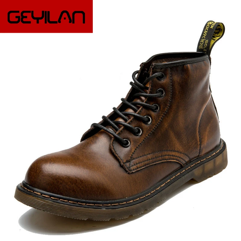 

Ankle Boots Men Genuine Leather Boots Men Shoes Luxury Brand Coiffeur Military Boots Designer Shoes Big Size 47 Erkek Ayakkabi