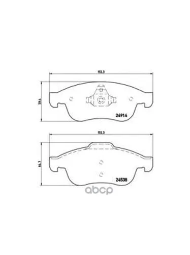 Колодки Тормозные Renault Duster 10-/Fluence 10-/Megane Iii 08- Передние Brembo P68050 Brembo арт. P68050