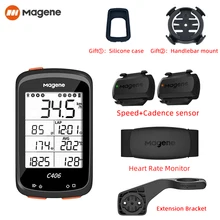C406 contachilometri GPS senza fili per Computer da bicicletta contachilometri 2.5 pollici Sync Magene Cadence Sensor cronometro per bici da ciclismo impermeabile