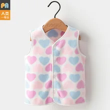 Флисовый жилет на весну и осень для мужчин и женщин 0-3 лет, тонкий жилет с цветочным принтом для маленьких детей