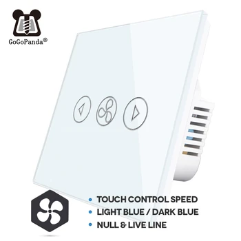 

New EU Standard Fan Dimmer Control Touch Switch Automation Waterproof Switch 220V Speed Adjust Fast Slow