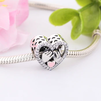 

Berloque Genuine 925 Sterling Silver Stunning Openwork Heart Charms Fit Original Snake Charms Bracelet Jewelry Making
