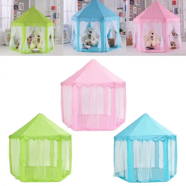 Children's Tent Indoor Outdoor Games Garden Tipi Princess Castle Folding Cubby Toys Tents Enfant Room House Teepee Playhouse 2