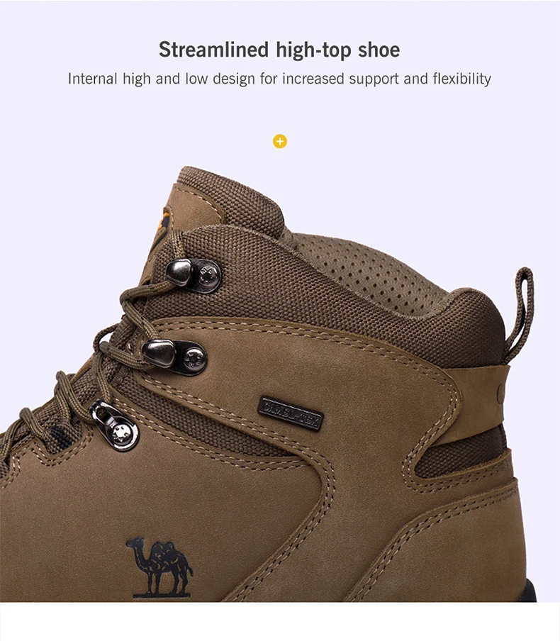 CAMEL/Женская обувь с высоким берцем; прочные нескользящие теплые ботинки для альпинизма и походов; военные тактические ботинки