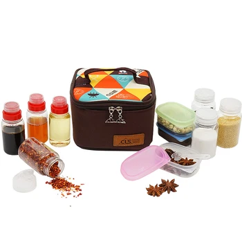 

YOMDID 10pcs/Set Seasoning Box Spice Pepper Jars Salt Sauce Condiment Bottles Portable Sugar Flavoring Container For Outdoor BBQ