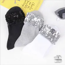 Осень-зима, женские носки, дизайн, высокое качество, ручная работа, с блестками, одноцветные носки для женщин