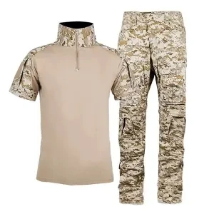 Outdoor sports frog suit elastic quick-drying short sleeve T-shirt wearing overalls breathable camouflage