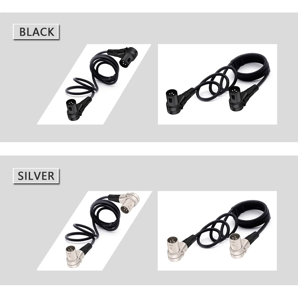 1 x rechtwinkliges XLR-Kabel, XLR-Mikrofonkabel, Stecker auf Stecker, Buchse auf Buchse, sauerstofffreies Kupfer (OFC), XLR-Mikrofonkabel, Lautsprecherkabel – Detail 9