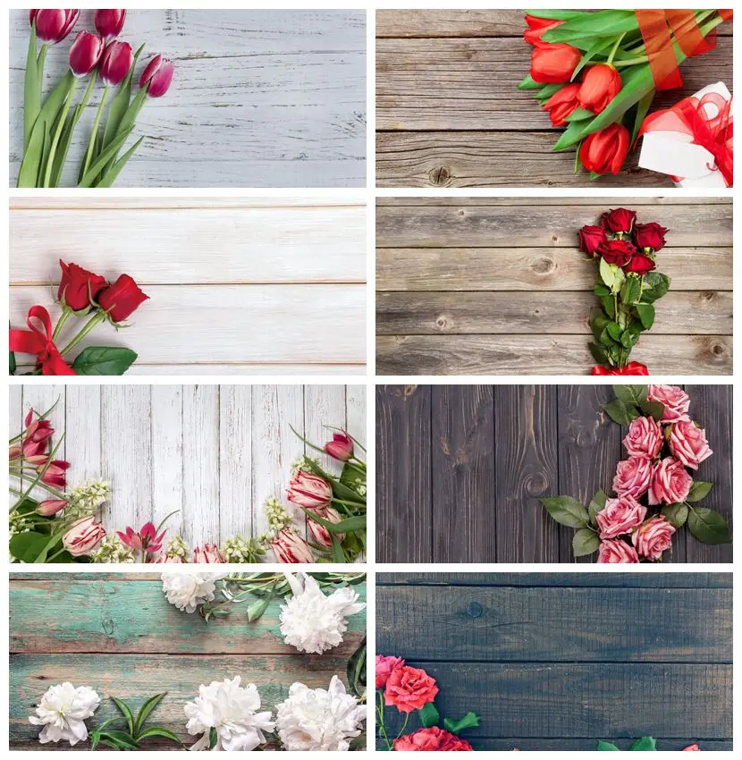 

Laeacco Wooden Board Photography Backgrounds For Video Flowers Baby Simple Customize Vinyl Photo Backdrops For Home Studio Decor