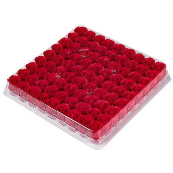 

New 81pcs/1Box Wedding Decoration Rose Soap Flower Head Three-layer Without Base Simulation Rose Eternal Flower Rose 2020