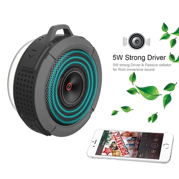 

Hands-Free Shower Speaker, Bluetooth Speaker, Waterproof Speaker, Wireless Speaker With 5W Driver Suction Cup