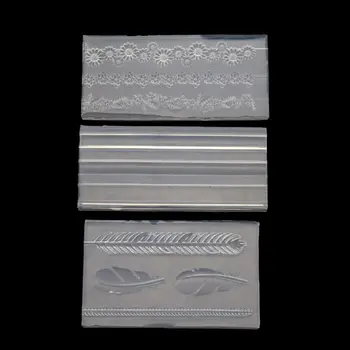 

3Pcs Floral Leaves Bar Hairpin Slilcone Resin Mold Flower Feather Barrettes Mold X7YA