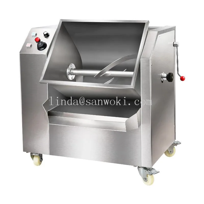 25kg capacity stainless steel food mixer noodle dough making machine meat mixer fish meat blender machine meat beater machine 4