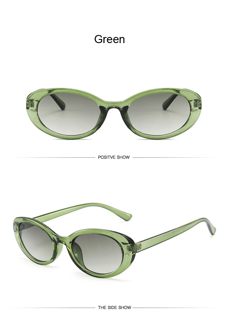 Vintage Oval Runde Sonnenbrille Frau Marke Designer Candy Farben Sonnenbrille Weibliche Sommer Stile Kleine Rahmen Spiegel Shades – Detail 8