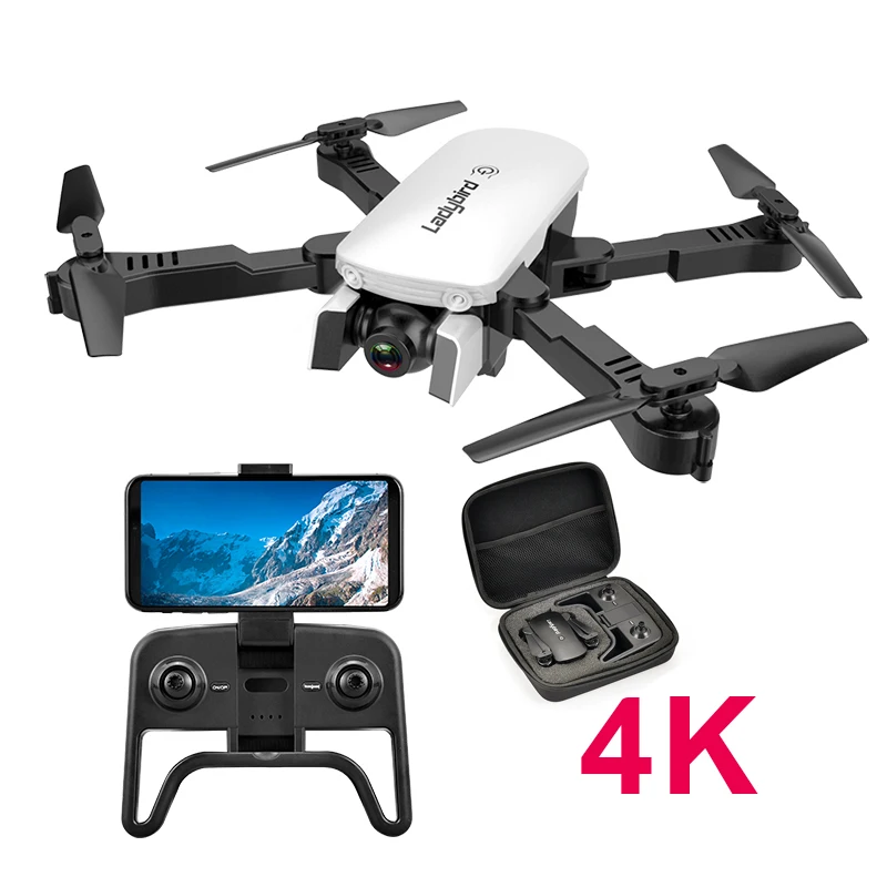 R8 Радиоуправляемый Дрон с HD камерой 4K WiFi FPV RC вертолет с безголовым режимом высокой фиксации Дрон Профессиональный Квадрокоптер игрушки для детей - Цвет: White 4K with Case