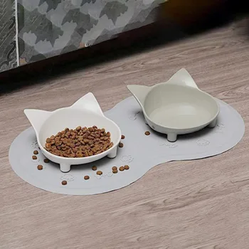 

Easy Washing Pet Mat For Dog Cat Solid Color Silicone Waterproof Pet Food Pad Pet Bowl Drinking Mat Dog Feeding Placemat