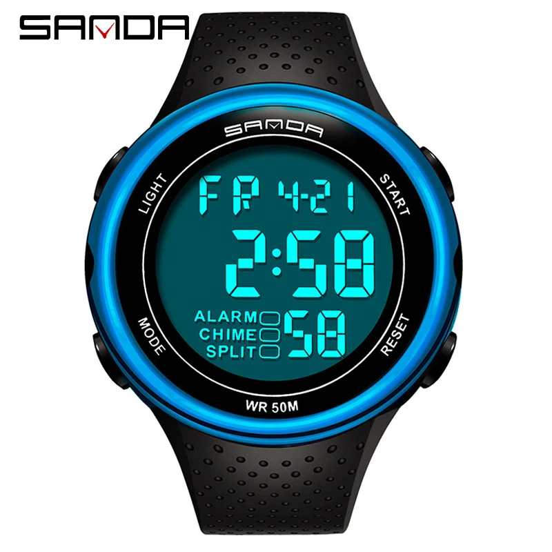 

SANDA 50M Waterproof Mens Watches New Fashion Casual LED Digital Outdoor Sports Watch Men Multifunction Student Wrist watches