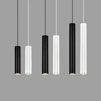 

Dimmable LED Pendant Lamp Long Tube Dinning Pendant Light Hang Lamp Light For Bar Decoration Home Cafe Kitchen