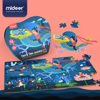 MiDeer 72 Pieces Fairy Tale Puzzle NEZHA CONQUERS THE DRAGON KING Children Paper Puzzle Jigsaw Toys For Kids 3Y+